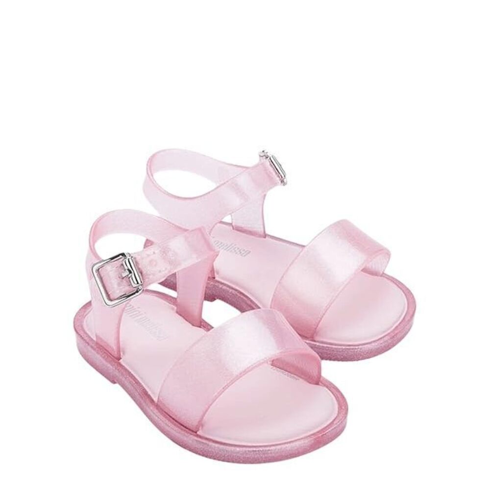 Mini Melissa Girls Mar Glitter Jelly Sandal 5M Color Pink